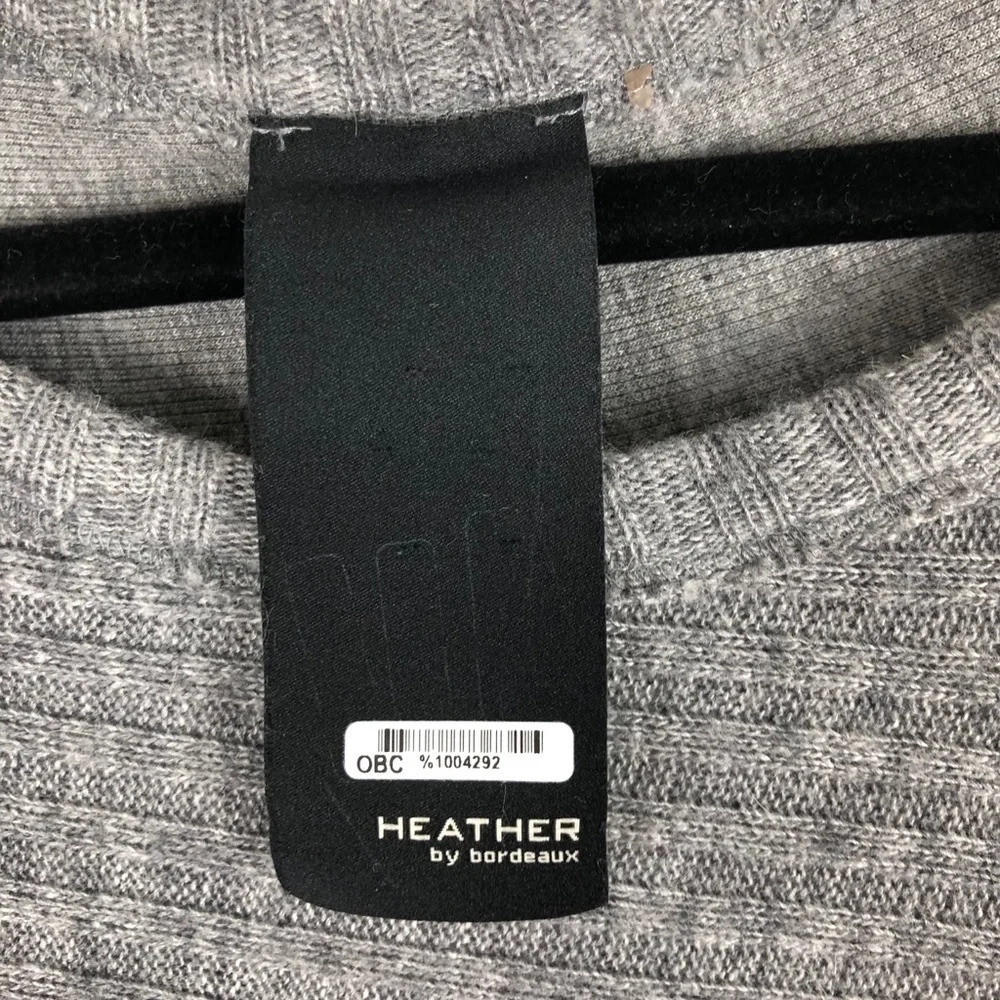 Heather by Bordeaux | Gray Angora Blend Sweater - Picture 4 of 6